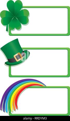 Set of St. Patrick`s day banners, part 1, vector illustration Stock Vector